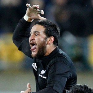 New Zealand's Piri Weepu leads the Haka against South Africa during the Tri Nations rugby match, Westpac Stadium, Wellington, New Zealand, Saturday, July 17, 2010. Credit:NZPA / Wayne Drought
