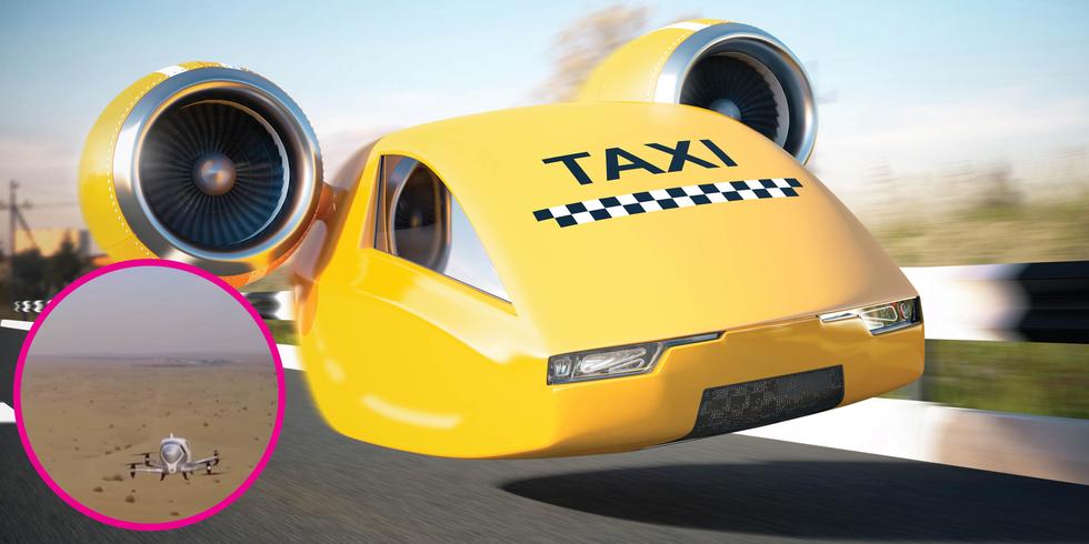 flying taxi holding